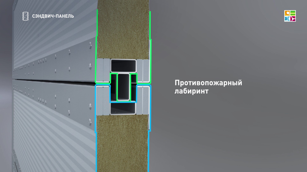 Противопожарные секционные ворота PROFIRE. Противопожарный лабиринт
